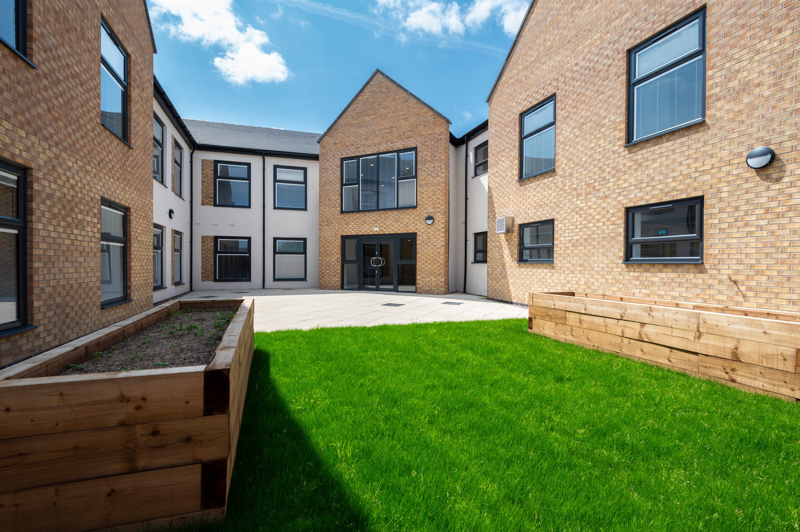 The enclosed courtyard at the heart of Bancroft Care Centre